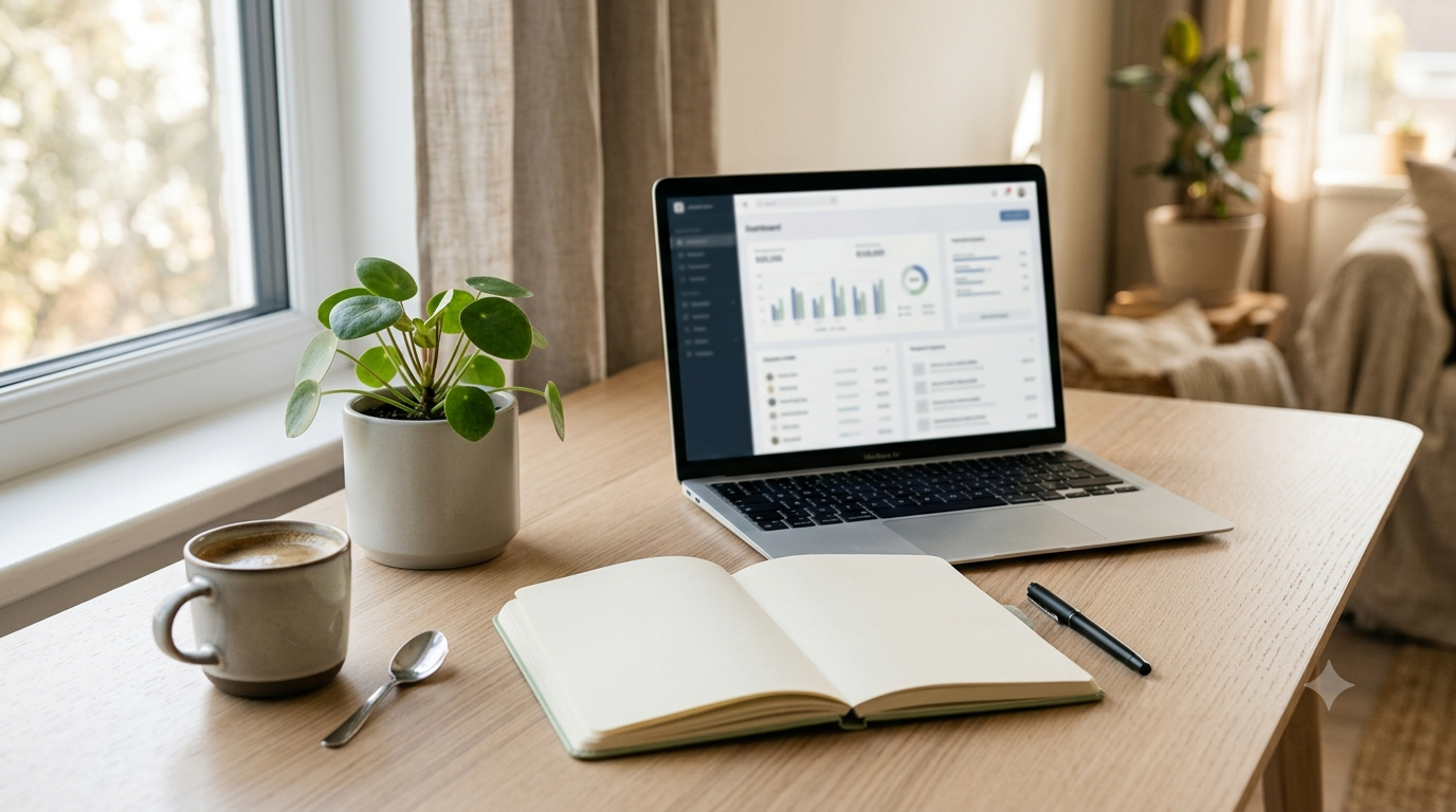 Ordinateur portable ouvert sur le tableau de bord d'une boutique en ligne Shopify
